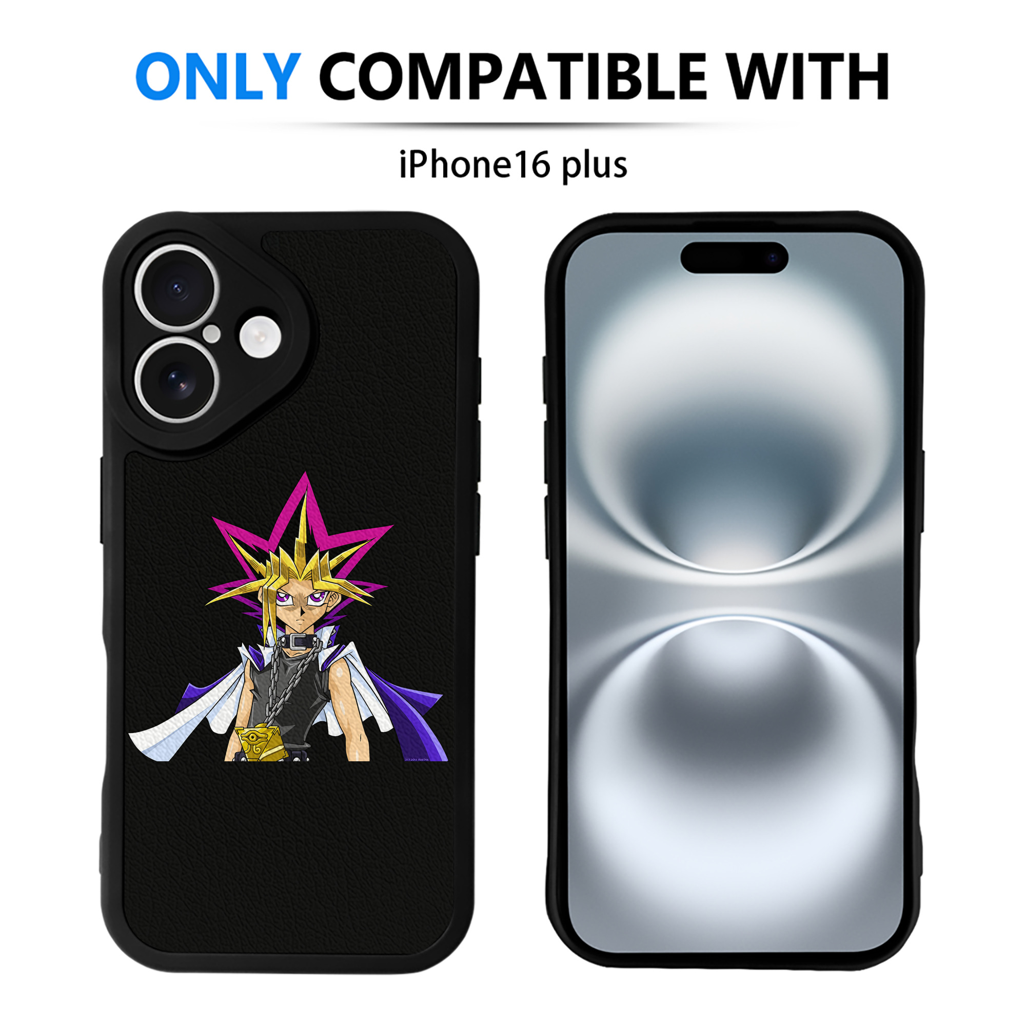 遊☆戯☆王 Yu-Gi-Oh! 【iPhone 16シリーズ対応】シリコンスマホケース（レザー調） 材質：シリコン